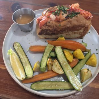 Hook & Anchor - 4oz lobster roll with seasonal veggies - Seafood Near Me - Costa Mesa, California Hook & Anchor - 4oz lobster roll with seasonal veggies - Seafood Near Me - Costa Mesa, California