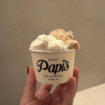 Papi's Gelateria - Hokkaido and Hazelnut - Gelato Near Me - Irvine, California