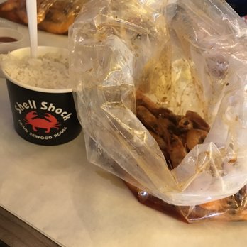 Shell Shock Seafood House - A lb. of shrimp w/ a side of rice (not my best photo) - Seafood Near Me - Hayward, California Shell Shock Seafood House - A lb. of shrimp w/ a side of rice (not my best photo) - Seafood Near Me - Hayward, California