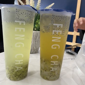 Feng Cha Teahouse - Kiwi Basil Green Tea - Bubble Tea Near Me - Costa Mesa, California