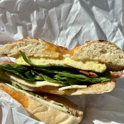 Pony Expresso - Bacon, Egg bagel sandwich