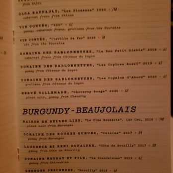 Le Caveau - a menu for a restaurant - Wine Bars Near Me - Philadelphia, Pennsylvania