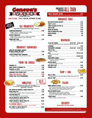 Menu photo 2 Geneva's Burgers Eastpointe, MI