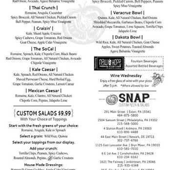 SNAP Custom Pizza - Menu part 2 - Pizza Near Me - Newark, Delaware SNAP Custom Pizza - Menu part 2 - Pizza Near Me - Newark, Delaware