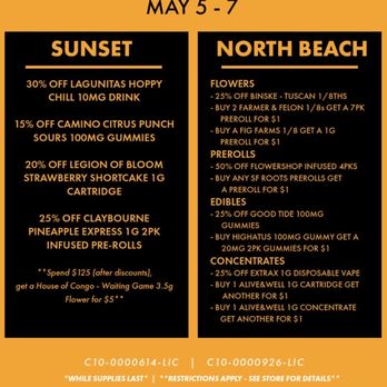 Sunset Pipeline - Sunset Pipeline Sales flier that I got locations mixed up - Cannabis Dispensaries Near Me - San Francisco, California Sunset Pipeline - Sunset Pipeline Sales flier that I got locations mixed up - Cannabis Dispensaries Near Me - San Francisco, California