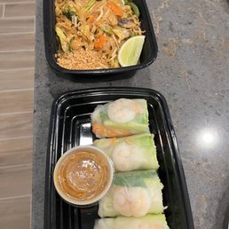 Pad Thai and Spring Roll Pad Thai and Spring Roll