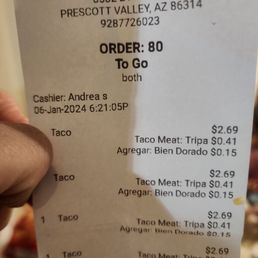 the receipt for the donut hole