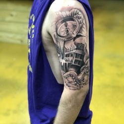 1776 Tattoo Company - Black and Grey Nautical Tattoo
