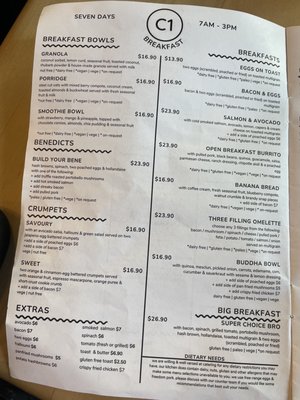 Menu photo 8 C1 Espresso Christchurch, CAN Menu photo 8 C1 Espresso Christchurch, CAN
