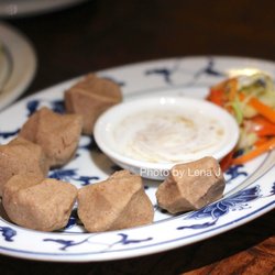 Cafe Tibet - Vegan Restaurant - 43. Sweet Pak ($4) - Tsampa (made w roasted barley flour). Texture is sort of like cookie dough!