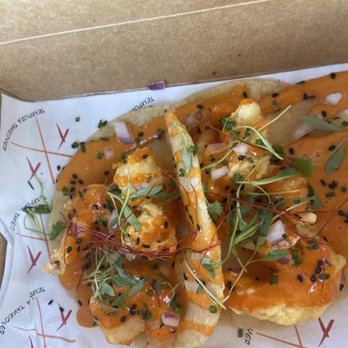 Tempura Takeover - 2 Shrimp Tacos - Asian Fusion Near Me - Gilbert, Arizona Tempura Takeover - 2 Shrimp Tacos - Asian Fusion Near Me - Gilbert, Arizona