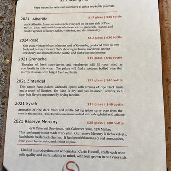 Shale Oak Winery - Tasting menu, June 2026 - Wineries Near Me - Paso Robles, California Shale Oak Winery - Tasting menu, June 2026 - Wineries Near Me - Paso Robles, California