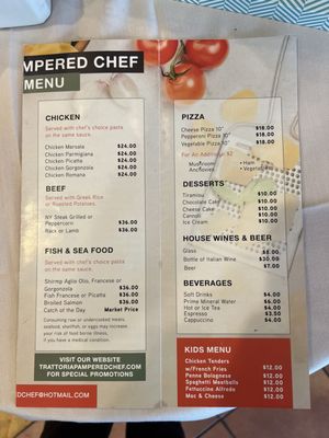 Menu photo 2 Trattoria Pampered Chef Miami Lakes, FL