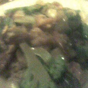 Photo of Village Natural - New York, NY, United States. Sautéed Shrimp And Sea-Scallops with garden vegetables in garlic and served over brown rice.