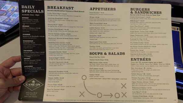 Menu photo 1 Game On Las Vegas, NV Menu photo 1 Game On Las Vegas, NV