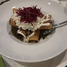 Flautas Palmar with chicken  Yummy especially if you like citrus flavors