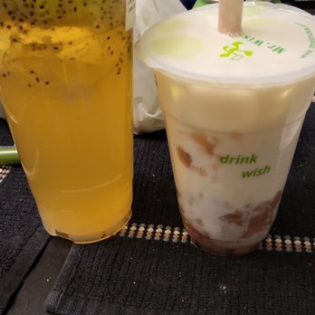 Mr. Wish - two drinks on a table - Bubble Tea Near Me - Franklin Square, New York