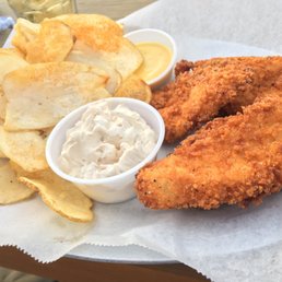 Chicken tenders with actual potato chips Chicken tenders with actual potato chips