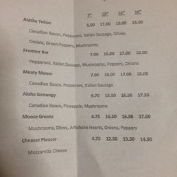 Menu side 2