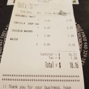 Spicy Mexico - The damage - Mexican Near Me - Bowie, Texas
