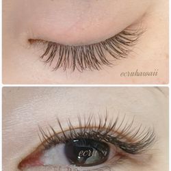Eyelash Extension Ecru Hawaii - Anti allergy flat lash, brown! Natural set!