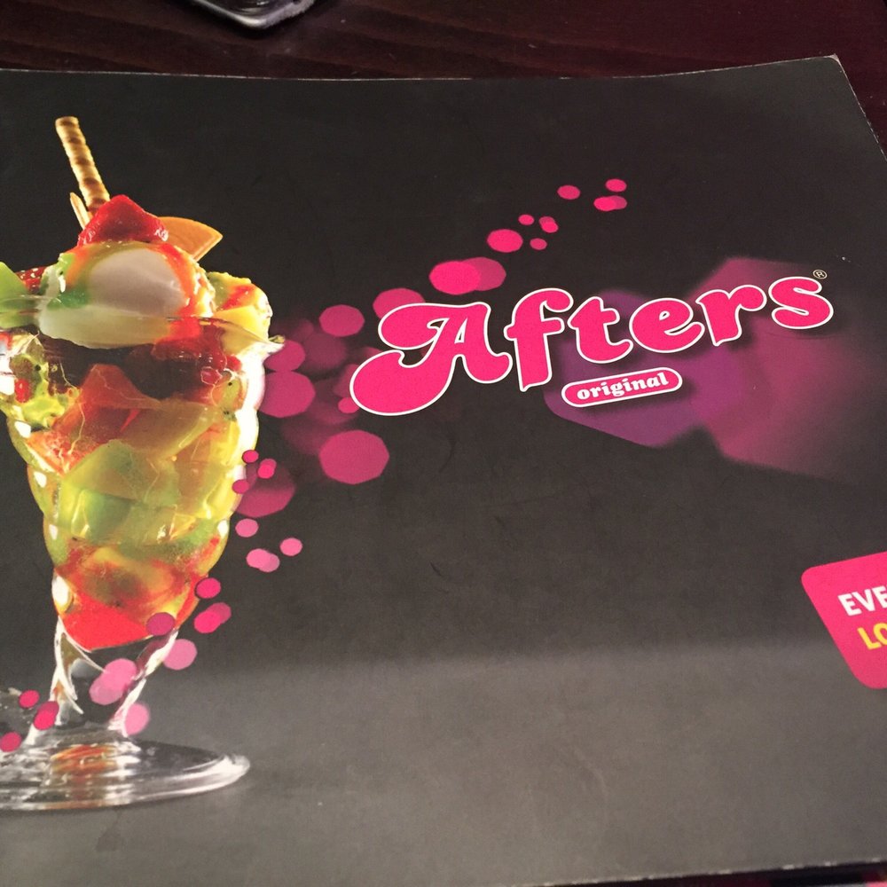 Afters Original - Front of the menu - Ice Cream & Frozen Yogurt Near Me - Croydon, XGL