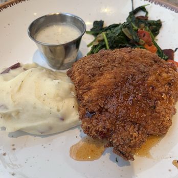 Lazy Dog Restaurant & Bar - Fried chicken, mashed potatoes and bacon spinach - New American Near Me - Irvine, California Lazy Dog Restaurant & Bar - Fried chicken, mashed potatoes and bacon spinach - New American Near Me - Irvine, California