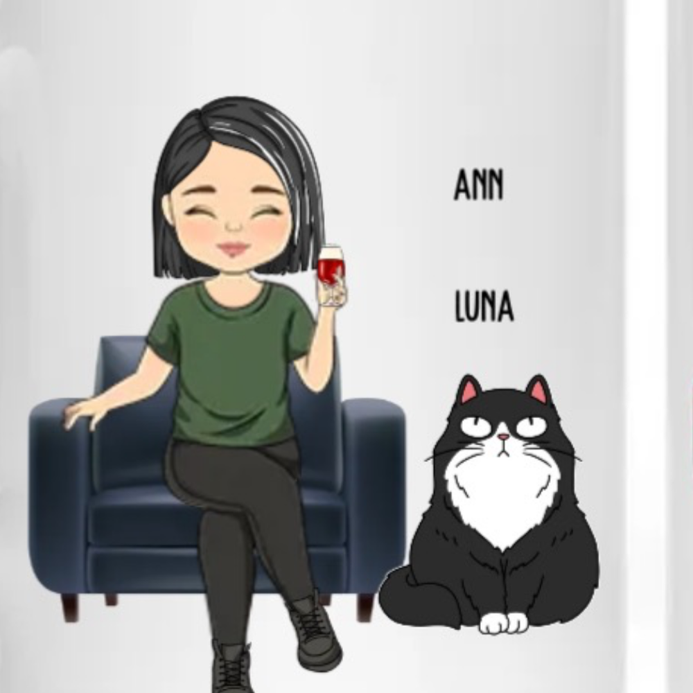 Pawsionate - The picture with the woman with black hair and 1 cat is what I want . But the order summary shows a completely different woman and 2 cats - Personal Shopping Near Me - Laguna Beach, California