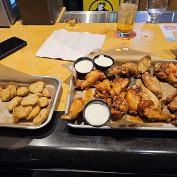 Buffalo Wild Wings - 20 wings, minus a couple that I ate, plus fried pickles - Chicken Wings Near Me - Gillette, Wyoming