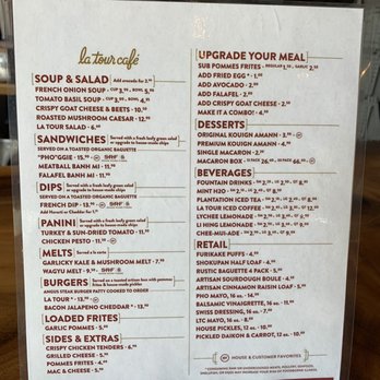 La Tour Cafe - Menu 2/2021 - Cafes Near Me - Honolulu, Hawaii