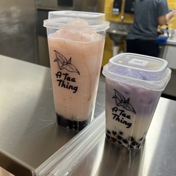 A Tea Thing - Taro milk tea and lychee tornado - Coffee & Tea Near Me - Thousand Oaks, California