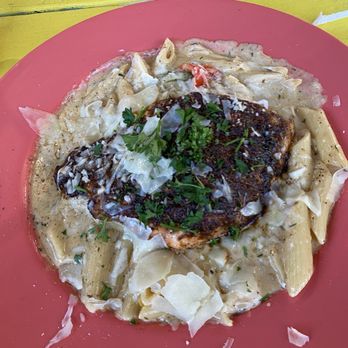 Wylie and Rum - Rasta pasta with shrimp - Caribbean Near Me - Atlanta, Georgia