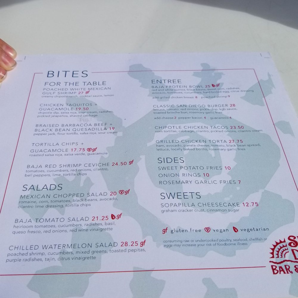 Sun Deck - Menu - American Near Me - Coronado, California