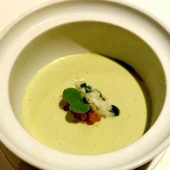La Mer - Degustation menu amuse bouche - broccoli Panna cotta - French Near Me - Honolulu, Hawaii La Mer - Degustation menu amuse bouche - broccoli Panna cotta - French Near Me - Honolulu, Hawaii