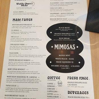 Madi - Menu brekky - Breakfast & Brunch Near Me - San Diego, California Madi - Menu brekky - Breakfast & Brunch Near Me - San Diego, California