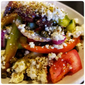 Galazio Restaurant - YUMMY, Greek Salad. Enough for two. - Mediterranean Near Me - Albion, Michigan Galazio Restaurant - YUMMY, Greek Salad. Enough for two. - Mediterranean Near Me - Albion, Michigan