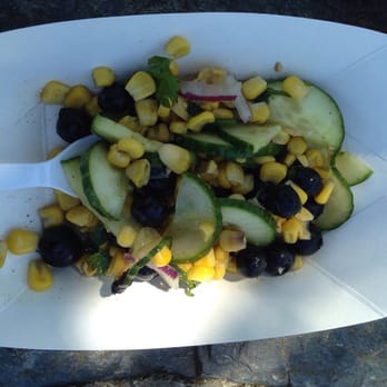Bite Into Maine - Tasty and unique cucumber, corn, cilantro, and blueberry salad - Seafood Near Me - Cape Elizabeth, Maine