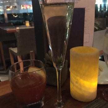 Ocean Prime - Veuve (my drink) & Blood Orange Old Fashioned (his drink) to start.. my FIRST food of the entire day! - Seafood Near Me - Beverly Hills, California Ocean Prime - Veuve (my drink) & Blood Orange Old Fashioned (his drink) to start.. my FIRST food of the entire day! - Seafood Near Me - Beverly Hills, California