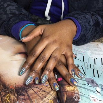 Victory Nails - Hologram Nails Silver ... - Nail Salons Near Me - Cambria Heights, New York
