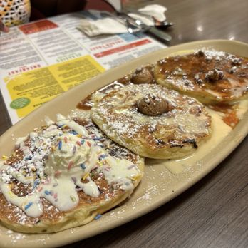 Snooze, an A.M. Eatery - Pancake Sampler - Breakfast & Brunch Near Me - Charlotte, North Carolina Snooze, an A.M. Eatery - Pancake Sampler - Breakfast & Brunch Near Me - Charlotte, North Carolina