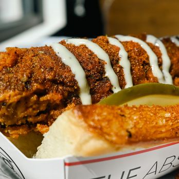 Dog Haus Biergarten - a hot dog in a box - Chicken Shop Near Me - Spring, Texas