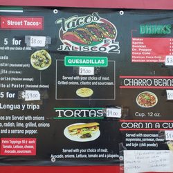 Tacos El Tapatio - Menu