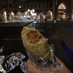 Burrito with al pastor and cheese