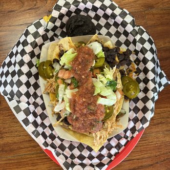 Mojo's Texmex Smokehouse & Grill - Half order chicken nachos. - Smokehouse Near Me - Burleson, Texas