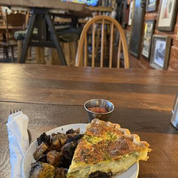 Tranquilbuzz Coffee House - Quiche and sweet potato with salsa side - Coffee & Tea Near Me - Silver city, New Mexico