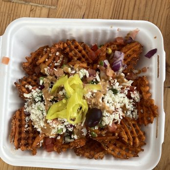 Spitz - Cottonwood - Supposed to be loaded fries but the portions are very minimal. - Bars Near Me - Holladay, Utah Spitz - Cottonwood - Supposed to be loaded fries but the portions are very minimal. - Bars Near Me - Holladay, Utah