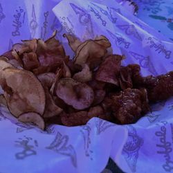 The Rooftop - Hot honey chicken tenders with chips