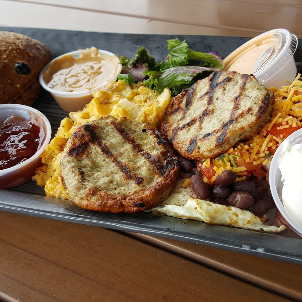 Offerdahl's Off-The-Grill - Same meal, but with sausage patties. The salad is delicious - Sandwiches Near Me - Lighthouse Point, Florida