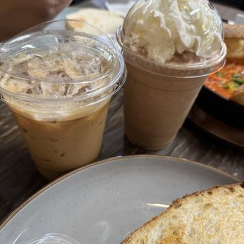 Kingdom kafe - Left: Brown sugar shaken espresso. Right: Nutella Frappe - Breakfast & Brunch Near Me - Fresno, California Kingdom kafe - Left: Brown sugar shaken espresso. Right: Nutella Frappe - Breakfast & Brunch Near Me - Fresno, California