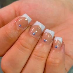 Framed Nail Gala - Pink and white nail extension